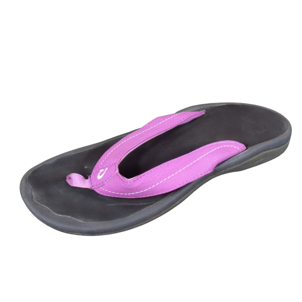 Olukai Ohana Women Flip Flop Sandals Size 8 Beach Pink Dark Java 20110-1648
